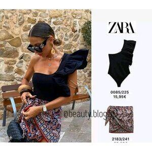 Zara Womens Sorang  Floral Draped  Lightweight Mini Skirt XSmall NEW 2183 241